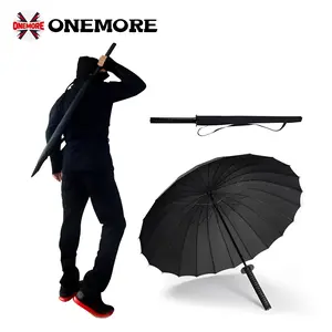 DKD Samurai Umbrella Metal Steel Windproof Semi-automatic Ninja Samurai Umbrella,Perfect Easter Gift (24 Bone)