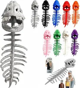 Dinosaur Skeleton Costume – 3D Spinosaurus Skull Mask & Plush Spine for Halloween, Cosplay & Dress-Up Play #ETT
