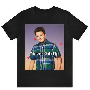 Never Gib Up - Gibby ICarly Joke Funny Gen Z Shirt Dank Meme Quote Out Of Pocket Humor Nickelodeon Gift For Her T-Shirt For Men And Women