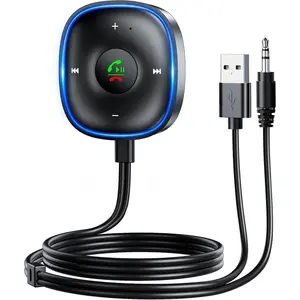 5.3 Aux  Adapter,   Receiver for  [Dual Connection & Mic Noise Cancellation], Aux Adapter with Plug-and-Play for /Hands-Free Calls/Stereo Audio