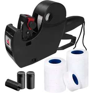 MX5500 Pricing Tag  with 5150 count Sticker Labels & Extra Inker, 8 Digits Tag Maker for Retail Shop, Grocery Store (Black)