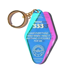 333 ANGEL NUMBER IRIDESCENT KEYCHAIN