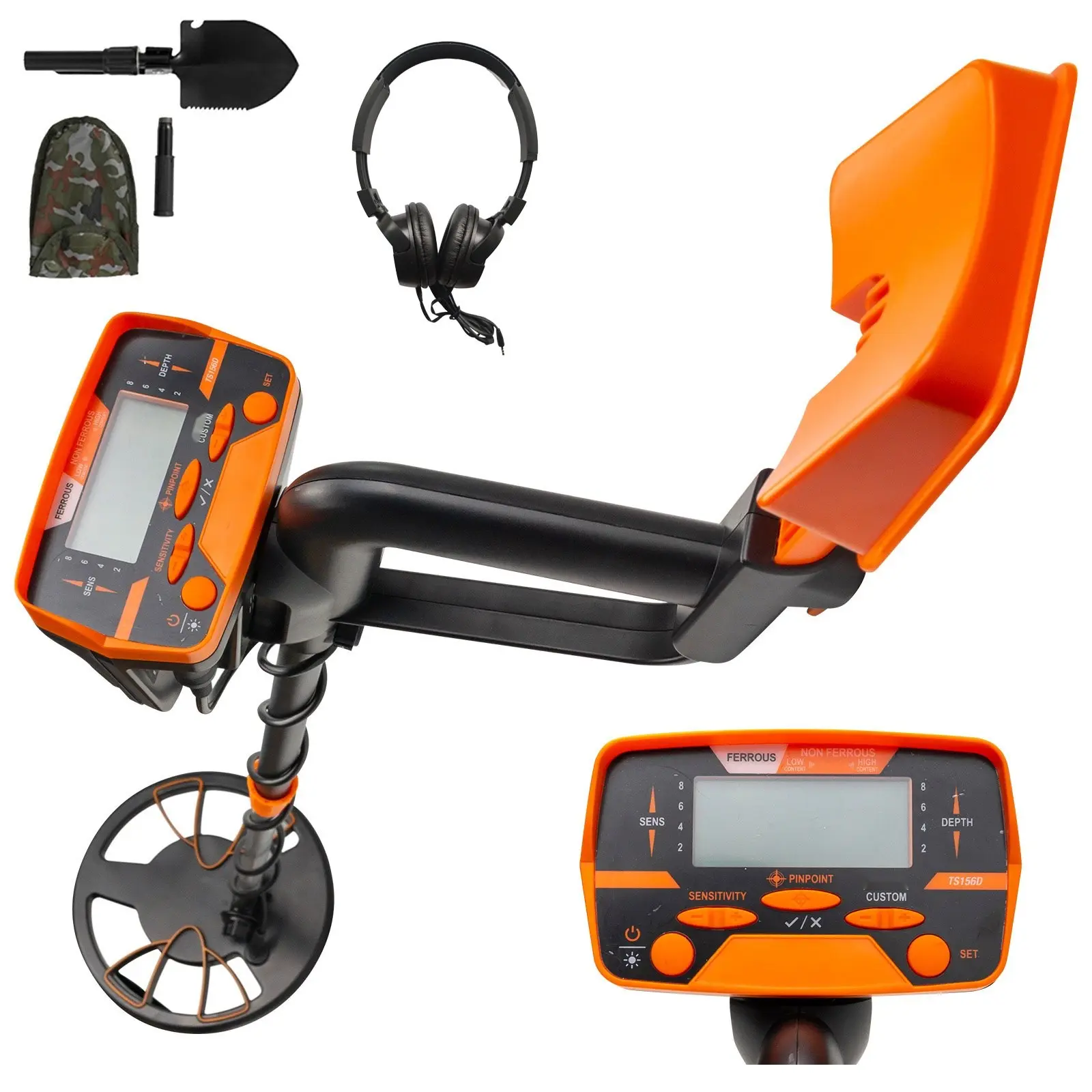 Metal Detector Waterproof Disc Type Underwater Underground Detector with LCD Display, High Accuracy, Suitable for Adults and Children, Headphone Included, Automatic Operation, Yellow 3010