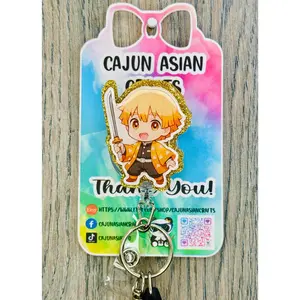 Demon Anime Badge Reel/ID Clip Retractable-(Alligator, Belt, MRI Safe, Carabiner Clips) & Non-Retractable Clips