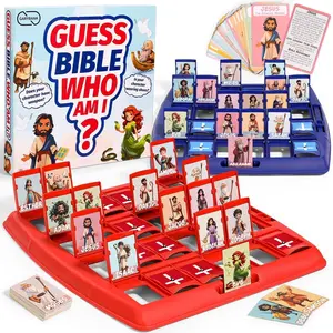 Garybank Bible Guess Game for Kids, 24 Biblical Figures with Life Stories and Scripture Cards, Christian Catholic Gift for Sunday School