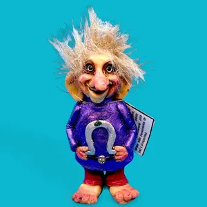 Colorful Duende de Buena Vibra Lucky Troll Statue, 4-in Spiritual Home Decor Figurine, Spiritual Decor