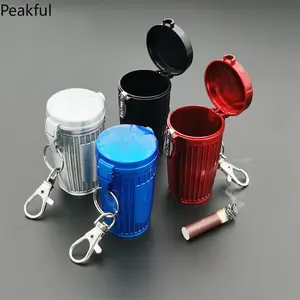 Portable Creative Covered Ashtray Mini Storage Bucket Sealed Fire-Extinguing Outdoor Travel Ash Tray For Smoking