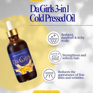 Da Girls Oil - All Natural Haircare Treatment with Shine Enhancing Nourishing & Acne Treatment Benefits for Healthy Hair and Skin - Lightweight Comfort Flaxseed Oil