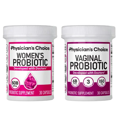 Physician's Choice Power Duo: Daily Digestion, Immune, Urinary Tract & Feminine Support for Women with Women's Probiotic + Vaginal Probiotic