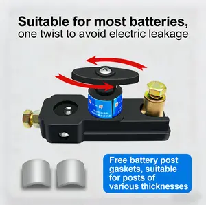 Car Battery Disconnect Switch | Battery Quick Disconnect & Kill Switch for Car | Battery Cut Off Switch with Battery Terminals