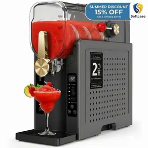 6-Mode 1.6L Capacity 200W One Touch Control Milkshakes Smoothies Ice Cream Frozen Drink MakerMaker Slushy Machine Slush Maker Home Party Use, Easy Summer