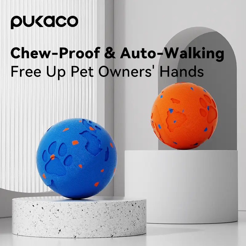 Pukaco Smart Interactive Dog Toy, Automatic Moving, Bouncing, and Rotating, E-TPU Material, Waterproof, Active Rolling Ball for Medium and Large Dogs
