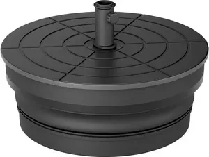 EROMMY 110lbs Outdoor Umbrella Base, Foldable Weighted Patio Umbrella Stands, HDPE Umbrella Base Suitable with 1.26''-1.89'' Pole Sizes, Heavy Duty Water Sand Base for Patio, Garden, Poolside outdoorfun