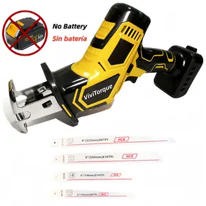 Cordless Reciprocating Saw Compatible with DeWalt 20V Max Battery, Brushless motor, Variable Speed 0-3000 Spm, Tool Free Blade Change, 4 Saw Blades for Wood/Metal/PVC Cuts (NO Battery)