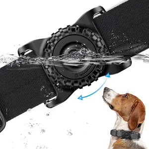 Dog  Collar Holder Case 2 Pack for Apple Air Tag (Waterproof) Large
