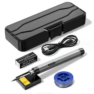 Portable USB Electric Soldering Iron Set, Type-C Interface, Fast and Stable Power Supply, Heat-Resistant Handle, for Batteries & DIY Enthusiasts