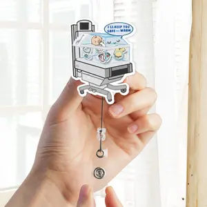 NICU Shaker Badge Reel, Neonatal Nurse Badge Holder, Baby Incubator Badge Reel, NICU Nurse Gift