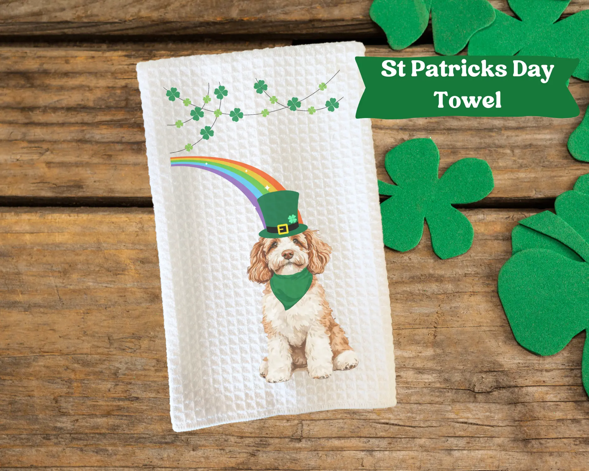 St Patricks Day Dog towel