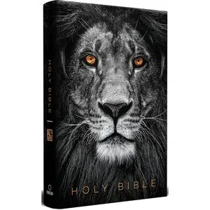 KJV Holy Bible, Large Print, Handy Size format, Hardcover, Lion of Judah, Ribbon Marker, and Red Letter (KJV Medium Size Large Print Editions)