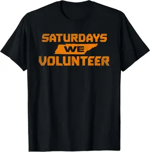 100% cotton Unisex Tennessee Saturday We Volunteer T-Shirt