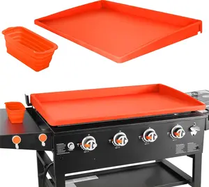 36 Inch Silicone Griddle Mat For Blackstone, Comes With Oil Cup Liner, Upgraded Full-Cover Protective BBQ Grill, All Season Cooking Protective Cover, Reusable Heavy Duty Food Grade Silicone Mat.