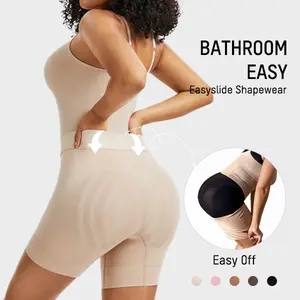 SHECURVE Easyslide Shapewear Tummy Control Butt Lifter Faja Back Pull Down Bodysuit Scruntch with Back Bone Support & Cotton Gusset for Women Postpartum Everyday Fajas Colombian Girdles Body Shaping Underwear #SummerVibes
