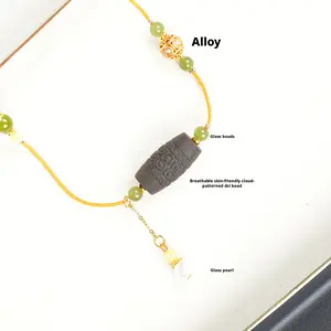 Original Design of Oriental Combined Incense Bead Clavicle Necklace, Traditional Aesthetics, Handcrafted, New Chinese Style Necklace