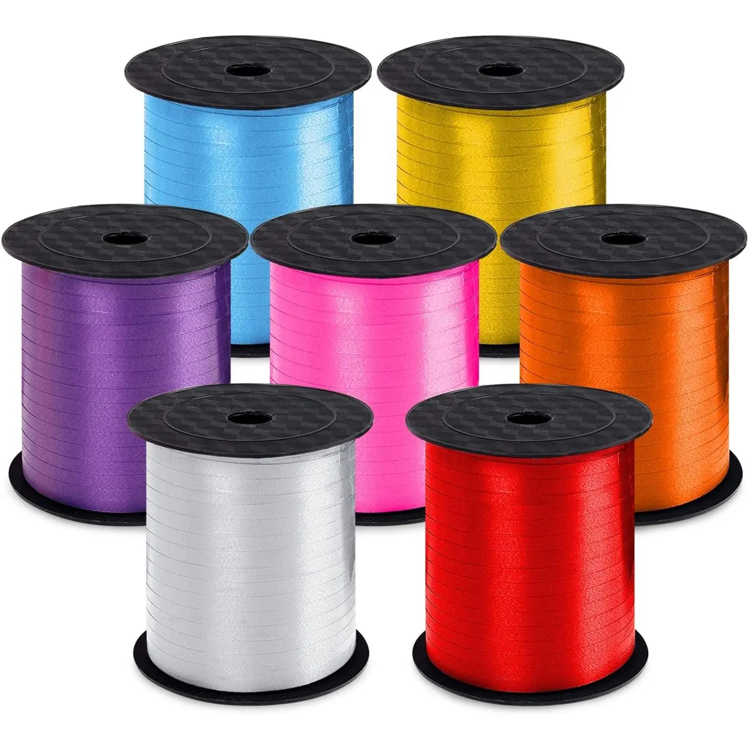 7 Pack Curling Ribbon,1750 Yards Crimped Curling Ribbon Balloon Ribbon Gift Wrap Ribbon Balloon String Shiny Wrapping Ribbon for Crafts, Mothers Day, Birthday, Wedding, Party Decoration (Colorful)