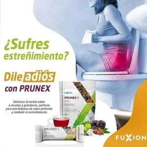 FuXion Prunex 1 Tea Instant Drink Mix - Colon Cleanse Detox for Optimal Intestinal Transit - 1 Pouch of 28 Sticks - Plum Flavored with Prune Extract Psyllium Linseed Mucilage Star Anise & Kelp - Healthcare, Vitamin Healthcare - Beverage