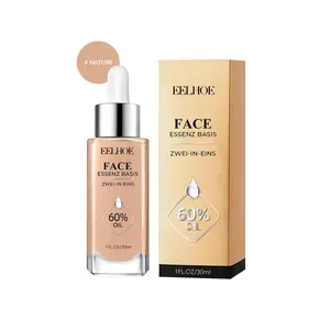 Facial foundation liquid, long-lasting skin concealer, non-fading, moisturizing, brightening skin tone, beauty base makeup