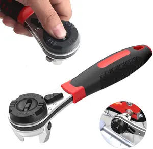 Adjustable Ratchet Wrench, Universal Ratcheting Spanner 6–22mm, Multifunctional Double-Head Ratchet Wrench with Non-Slip Handle, Heavy-Duty Hand Tool for Automotive, Home, and DIY Repair