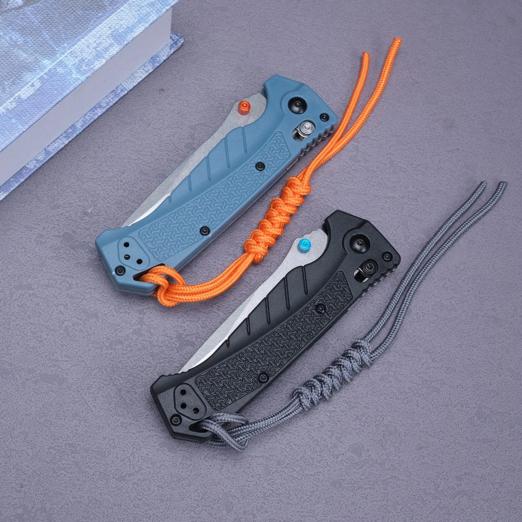 Tanto Folding Knife with PVC Handle and Partial Serration - High Hardness, Rust Resistant EDC for Outdoor Camping and Fishing, Outdoor Camping Knives, Driving, Portable, Compact, Polyvinyl Chloride (Pvc)