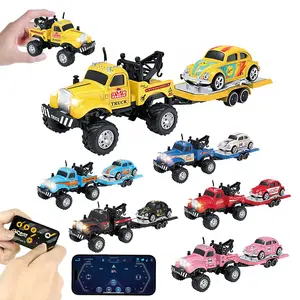 1:64 Remote Control Monster Truck with Adjustable Trailer, Perfect for Ages 6 and Up, Indoor and Outdoor Mini RC Car Gift