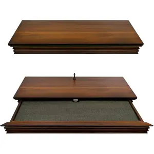 Shelf with Secret Hidden Storage Dark Oak Style 2 Space Saving for Bedroom Hallway Office Sturdy MDF Magnetic Lock Secure Multi Purpose Night Table Bookshelf Entryway Stand Coffee Table Kitchen Shelf