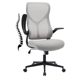 SweetFurniture Office Chair,Executive Home Office Chair with Flip-up Armrests, Lumbar Support