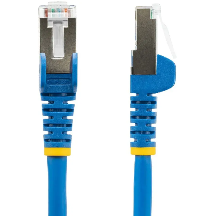 StarTech.com 30ft CAT6a Ethernet Cable, Blue Low Smoke Zero Halogen (LSZH) 10 GbE 100W PoE S/FTP Snagless RJ-45 Network Patch Cord