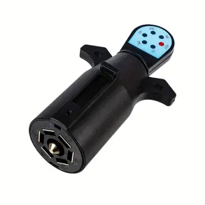Heavy Duty 7 Pin Trailer Wiring Tester, RV Blade Connector Circuit Tester Trailer Hitch Wiring Tester with LED Indicator, Without Battery RV Tow Hooks, Voltage Tester
