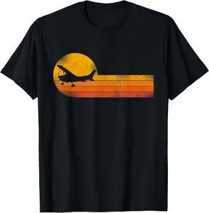 Cotton Gift Tee Airplane Pilot Vintage T-Shirt Fabric Menswear for all streetwear