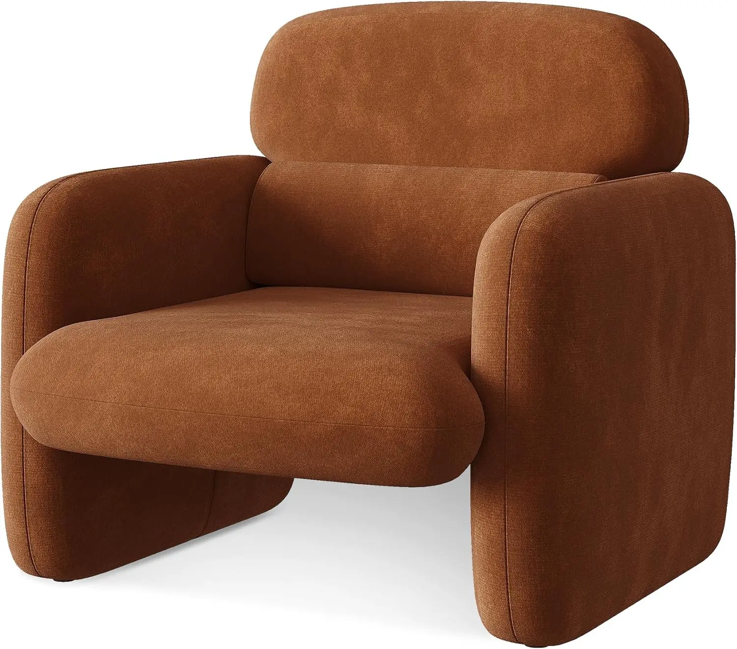 Garvee Modern Upholstered Accent Chair – Sturdy Wood Frame, Soft Padded Armchair for Living Room, Bedroom, or Apartment Corner – Space-Saving Leisure Chair