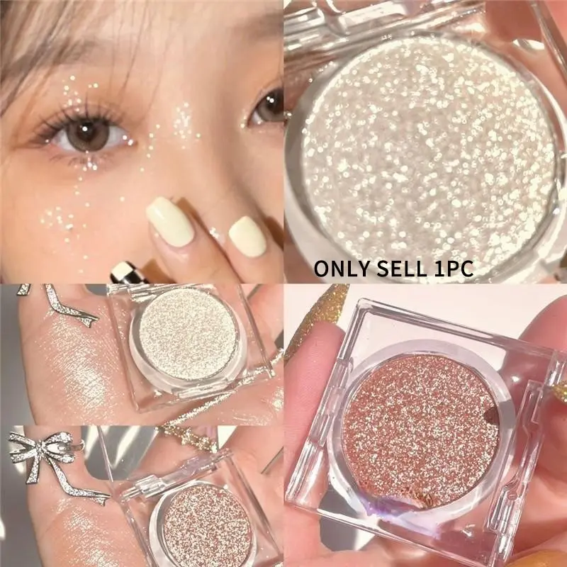 Long-lasting Monochrome Eye Shadow Glitter Eyeshadows, Eyeshadow Makeup, Sparkling Glitter, Metallic Multi-purpose Non-fading Eyeshadow Highlighter, Silvery and Golden Sequin Large Capacity, Sparkly Glitter Cosmetic