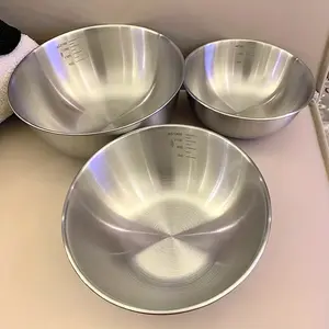3pcs /9Pcs stainless Steel Mixing Bowls - Scratch-Resistant, Perfect for Kitchen Use, Ideal for Holidays Like Christmas, Thanksgiving, Easter, And More, Kitchen Accessoriesstainless Steel Bowlsscratchresistant Bowls