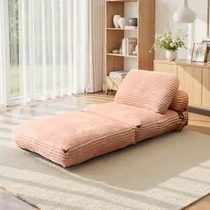 Weaxty Foldable Sofa Bed, Convertible Sleeper Chair with Pillow Foldable Mattress with Back Support,Space Saver for Apartment Modern Comfy Couch, One Touch Design