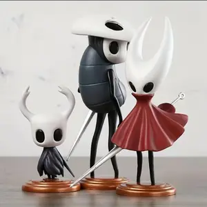 Three Musketeers Large Head Hollow Knight Statue, Yellowjacket Handmade Desktop Model, Collectible Game Figure, Collectible Figure for Fans