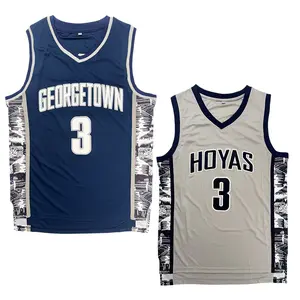 Men Basketball jersey HOYAS GEORGETOWN #3 IVERSON Sewing embroidery cheap high-quality cotton Mesh breathable Fashion Trends Hip hop outdoor sportswear Basketball vest Big size 2025 Gym tops Retro training clothes