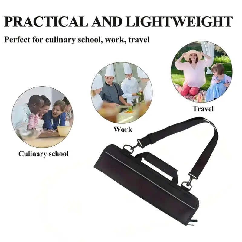 Oxford Fabric Knife Bag with Shoulder Strap, Multifunctional Chef's Knife Organizer, Portable Tool Knife Storage, All Seasons Use, Kitchenware