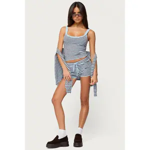 Lillian Striped Knit Shorts Lillian Striped Knit Shorts