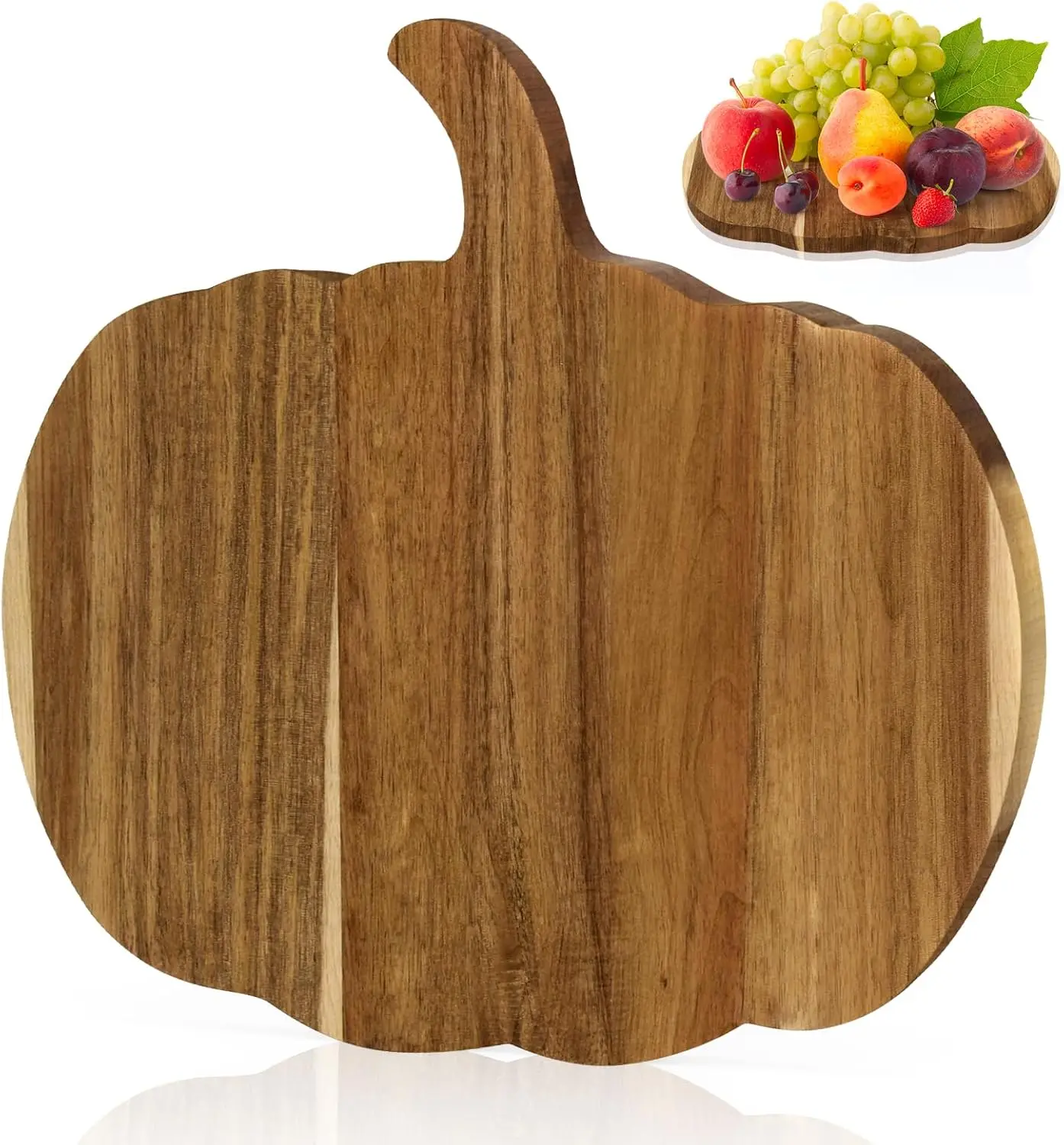 Halloween Pumpkin Wood Cutting Board, Halloween Kitchen Pumpkin Decor Wood Cutting Boards, 12"L x 13"W Charcuterie Board.
