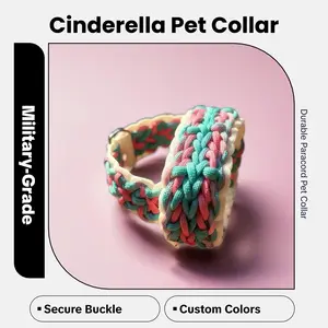 Hell Kitty Creations Custom Themed Handwoven Paracord Pet Collar - Military-Grade 550 Paracord, Weatherproof, Durable, Secure Adjustable Buckle, Multi-Size, Customizable Colors for Dogs & Cats