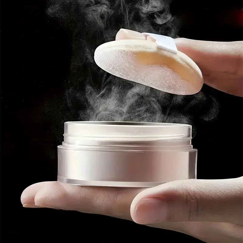 Perfect Makeup Oil Control Cosmetic Setting Face Powder, Lightweight Natural Medium Coverage, Sweat Resistant Loose Powder, Suitable for All Skin Types, Soft Mist Applicator