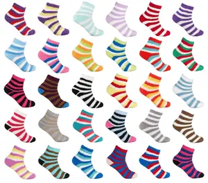 12 Pack Women's Lightweight Cozy Fuzzy Warm Fluffy Soft Winter Socks